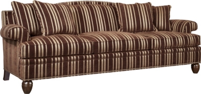 Atheneum Sofa with Plain Arm and Turned Legs