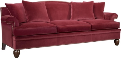 Atheneum Sofa with Nailed Arm and Turned Legs