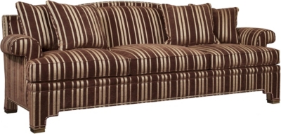 Atheneum Sofa with Plain Arm and Upholstered Legs