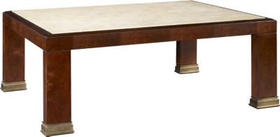 <Classico Cocktail Table with Faux Shagreen Top