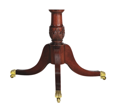 <Fluted Saber Leg Single Pedestal Base (only)