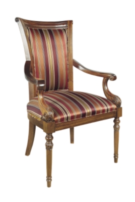 <Regency Upholstered Arm Chair