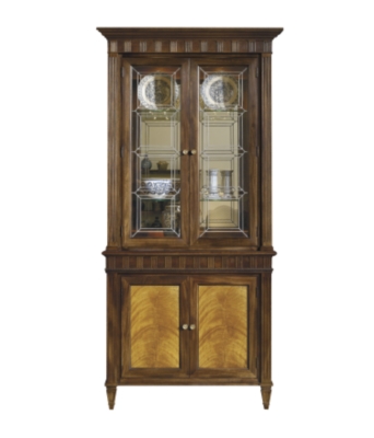 Drake Cabinet Deck-Leaded Glass Doors & Base -Center Section