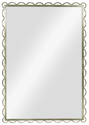 Scallop Mirror-Silver Leaf