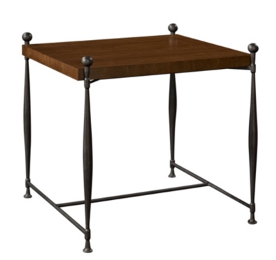 Ionia Side Table with Square Wood Top