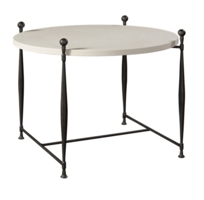 Ionia Side Table with Round Stone Top