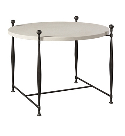 Ionia Side Table With Round Stone Top From The Hartwood