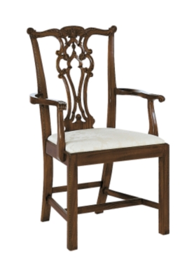 <Rhode Island Chippendale Arm Chair