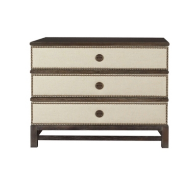 Remy Three Drawer Upholstered Chest in Group One Fabrics