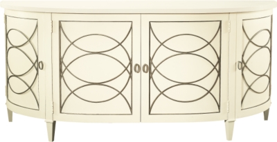 <Duchamp Demilune Sideboard With Wood Top