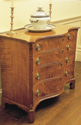 Figured Maple Serpentine Chest