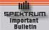 Spektrum product bulletin