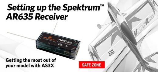 Setting up the Spektrum AR635 receiver: Spektrum - The Leader in Spread