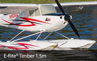E-flite Timber 1.5m BNF PNP Floats AS3X