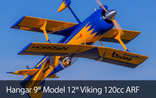 Hangar 9 Model 12 Viking 120cc ARF Bipe Biplane