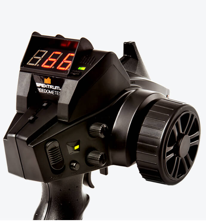 Equip your transmitter with the Spektrum Speedometer