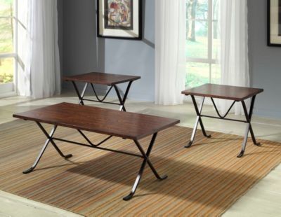 <12003-36  : Webster 3-Piece Coffee and End Tables Set