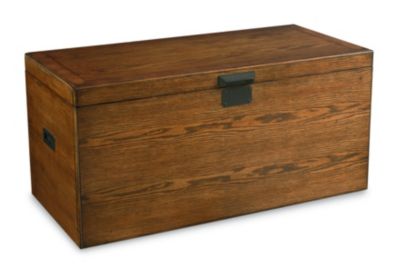 <13100-01  : Anniversary Oak Trunk Coffee Table With Storage