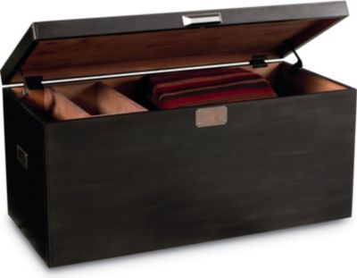<13102-01  : Anniversary Black Trunk Coffee Table With Storage