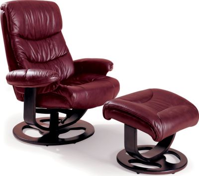 18521  : Rebel Leather Recliner & Ottoman