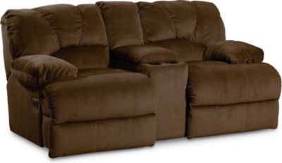 <265-43  : Bandit Double Reclining Console Loveseat With Storage