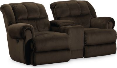 <323-53  : Evans Reclining/Rocking Console Loveseat