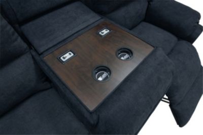 Collins Double Reclining Sofa With Table and 2-Motor Massage