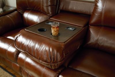 Collins Double Reclining Sofa With Table and 2-Motor Massage