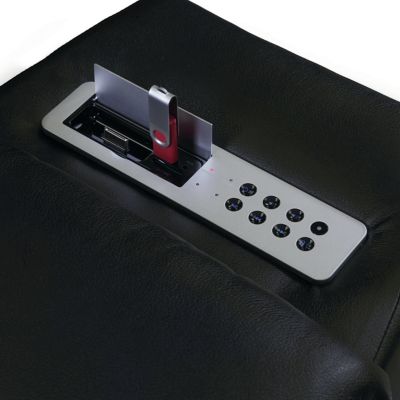 Apollo Angled Wedge Console With 2 Cupholders and Storage