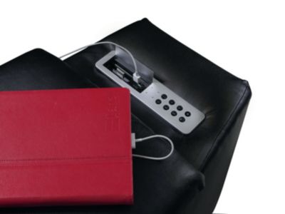 Apollo Angled Wedge Console With 2 Cupholders and Storage