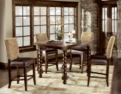 00694-66  : Eddie Bauer - Mountainside Tapestry Back Counter Stool