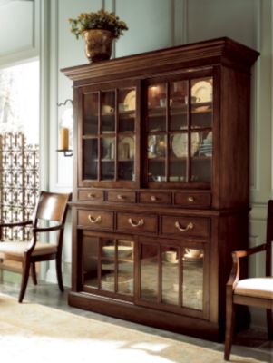 00851-91  : Eddie Bauer - Hunts Point China Cabinet Top and Base