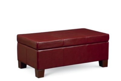 <9016-40  : Storage Ottoman, Red