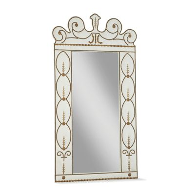 Raymond Waites Couture Upholstered Pier Mirror