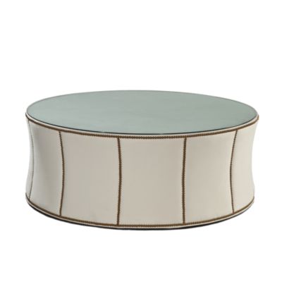 Raymond Waites Couture Round Cocktail Table - Upholstered