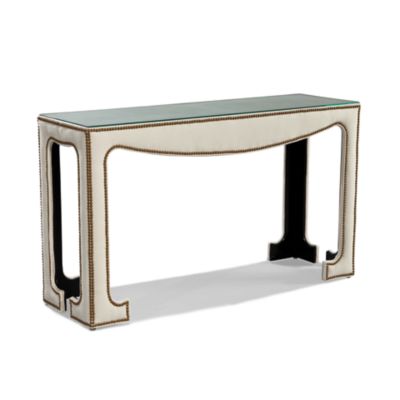 Raymond Waites Couture Rect. Console Table - Upholstered W/Legs