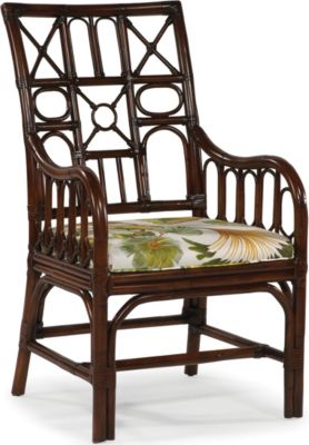 Raymond Waites Couture Rattan Arm Chair
