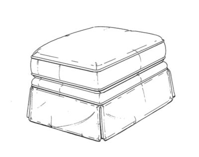 Raymond Waites Studio Ottoman