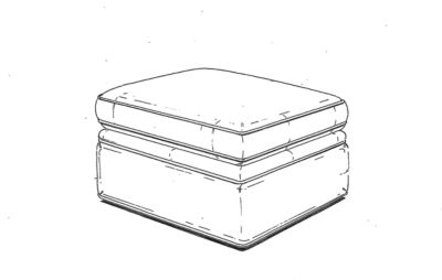 Raymond Waites Studio Ottoman