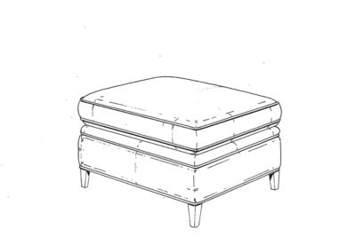 Raymond Waites Studio Ottoman