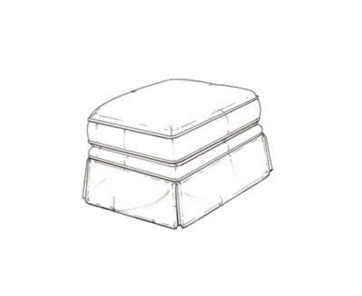 Raymond Waites Studio Ottoman