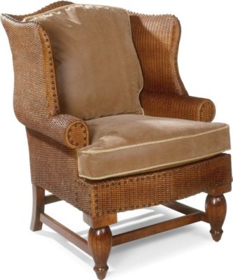 Sergio Wicker Wing Back Chair