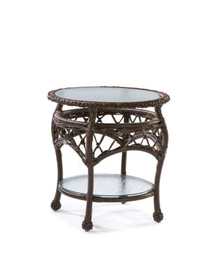 Round End Table Obscure Glass