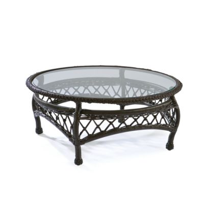 Round Cocktail Table Obscure Glass