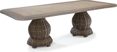South Hampton 46 X 96 Dbl Pedestal Dining Tbl W/Grfc Top