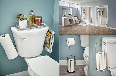Franklin Brass makes that space useful again with storage for your extra toilet paper rolls or anything else you'd like right within reach. You've got an unused storage space: your toilet.