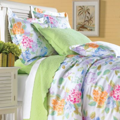  White Hana Tropical Pillow Sham - Euro 