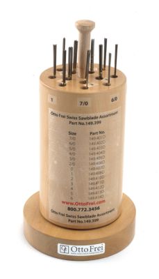 Swiss Sawblade Assortment On Wood Stand