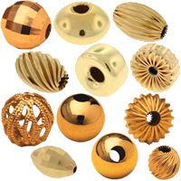 Gold Beads, Balls & Tubes