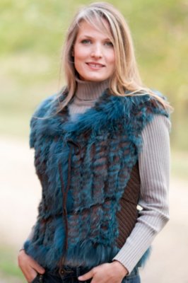 Women’s Sweetbriar Vest with Knitted Rabbit Fur & Fox Fur Trim
